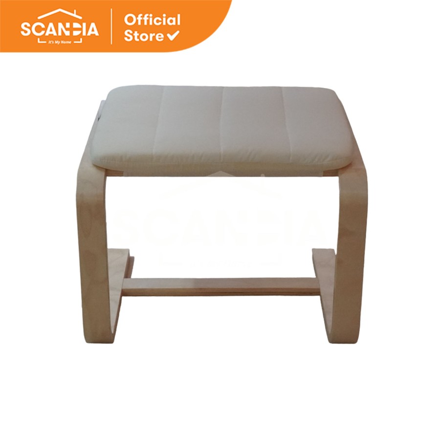 SCANDIA Kursi FootStool Valda 51x46x38 Cm White