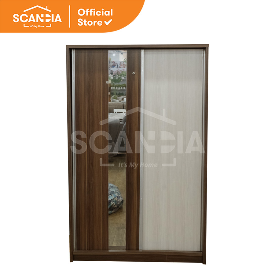 SCANDIA Lemari Pakaian Wardrobe Slide 2 Door 120x59x191 Cm French