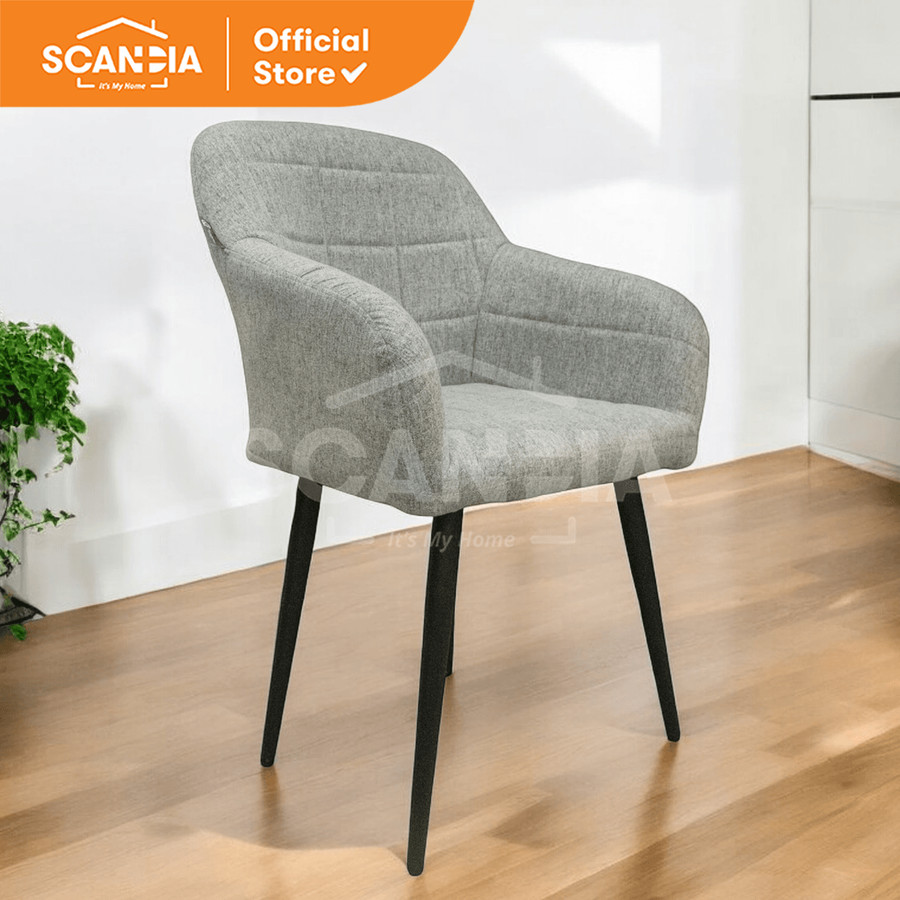 SCANDIA Kursi Makan Dinning Chair Foster 55X51X83cm Grey