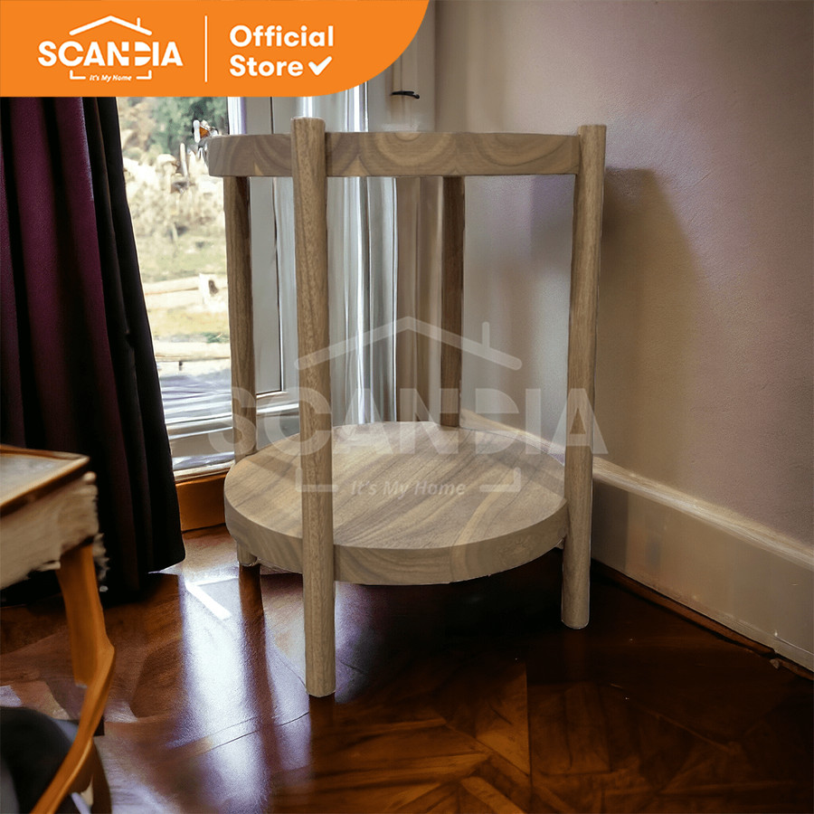 SCANDIA Meja Sudut Side Table De Arjun 50x56x40 Cm Natural