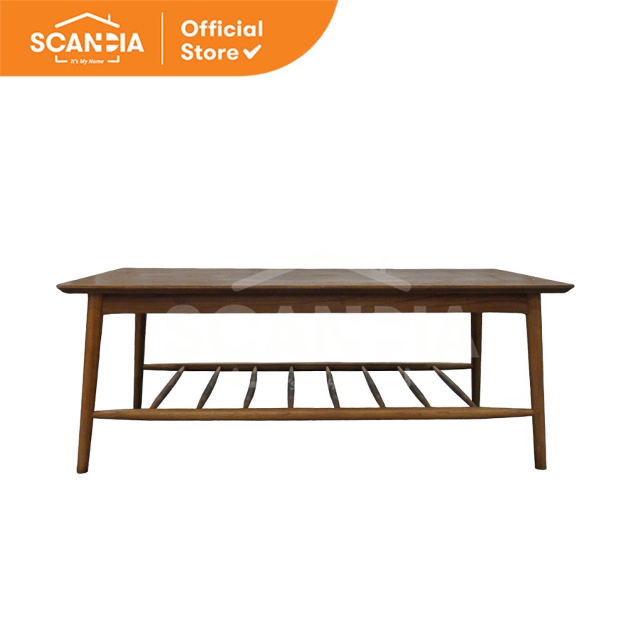 SCANDIA Coffee Table Meja Kopi Tamu Kalstorm 83x38x75 Cm Wood Coklat