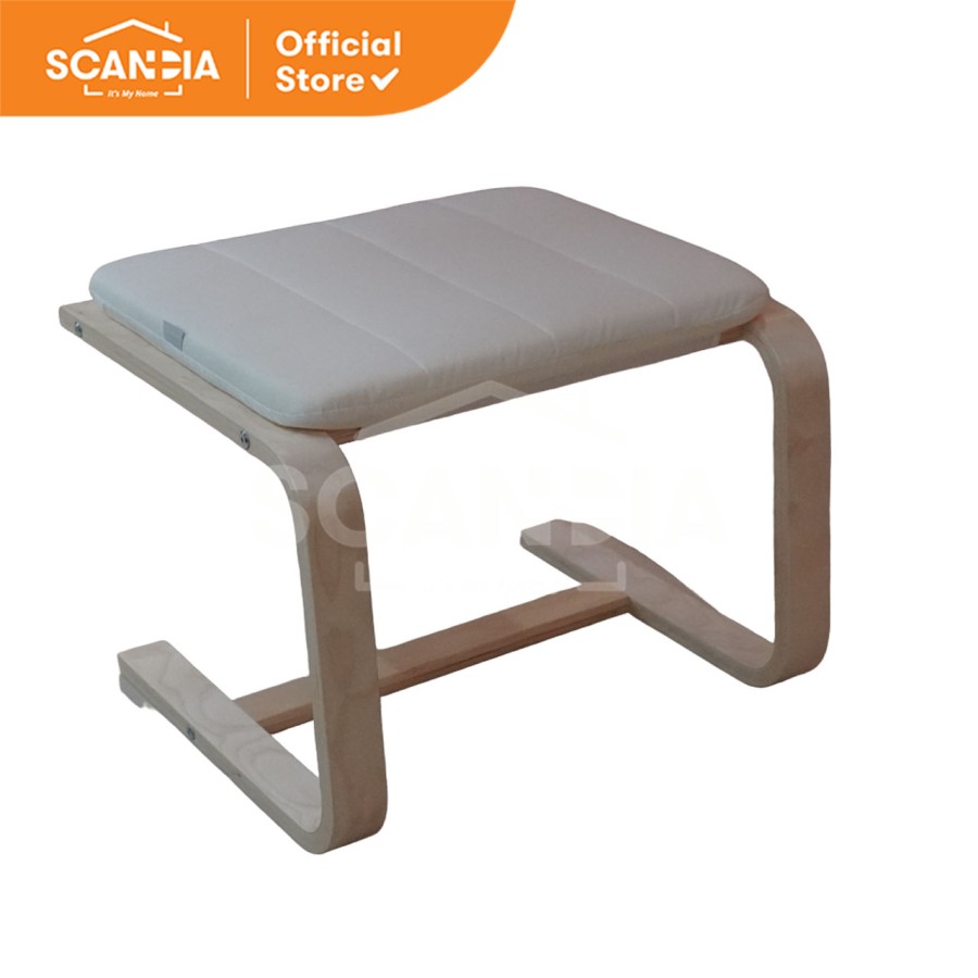 SCANDIA Kursi FootStool Valda 51x46x38 Cm White