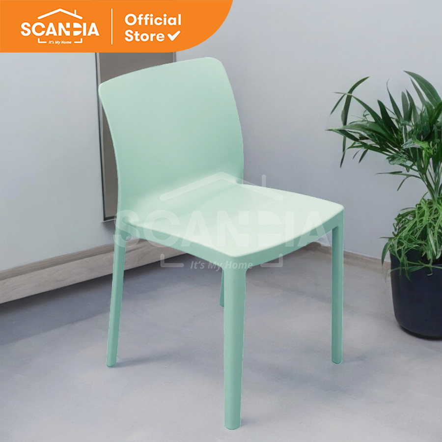 SCANDIA Dining Chair Camilla Kursi Makan 47x48x77Cm Olive Green