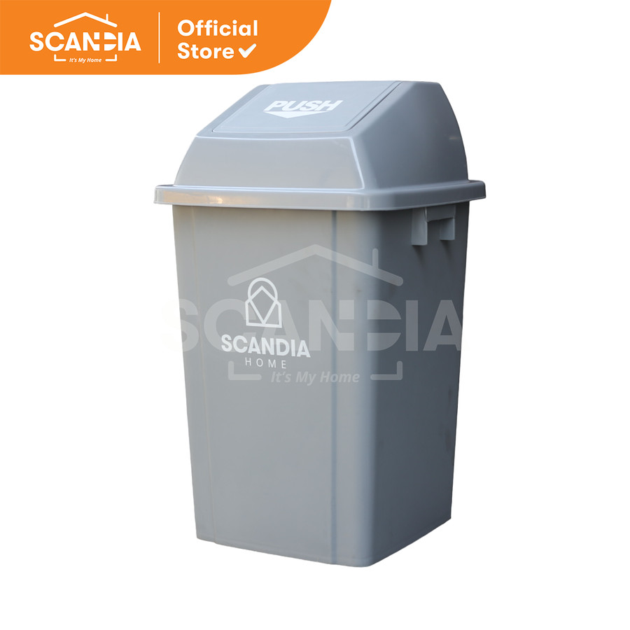 SCANDIA Tempat Sampah Plastic Waste Bin Grey 60L (ZTL/XDL-60B-6)