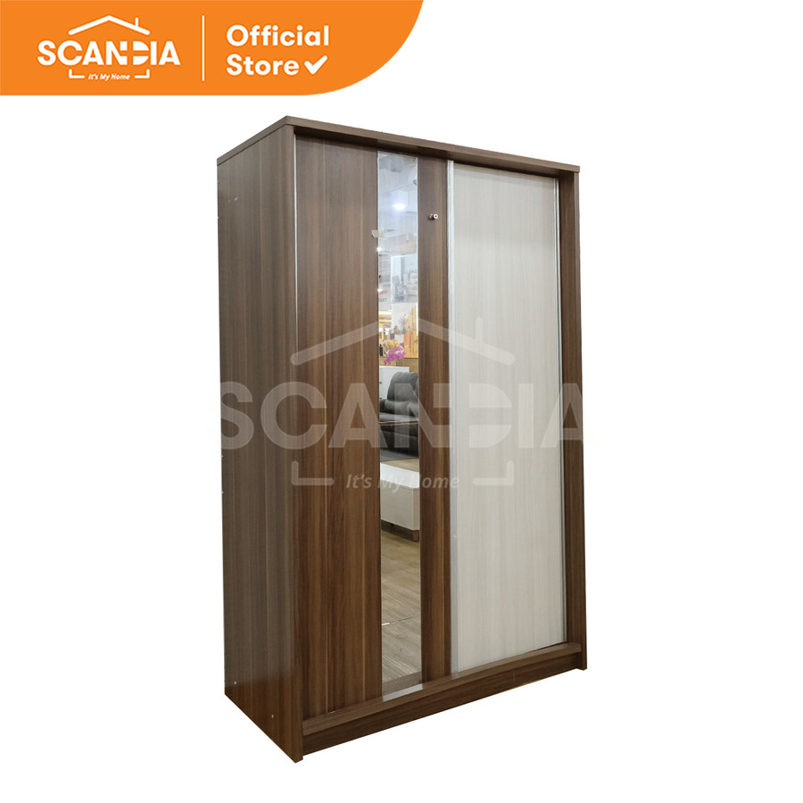 SCANDIA Lemari Pakaian Wardrobe Slide 2 Door 120x59x191 Cm French