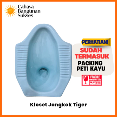 [Packing Peti Kayu] GRADE B Kloset Jongkok Keramik Tiger / Closet Jongkok Tiger
