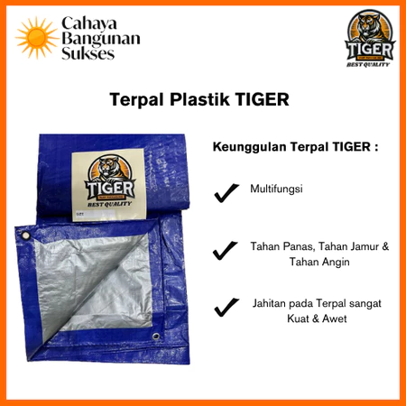 TERPAL PLASTIK KOREA TIGER A5 BERBAGAI UKURAN