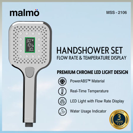 Premium Smart Shower Set MALMO MSS-2106 Handshower Head / Shower Kamar Mandi / Pancuran Air