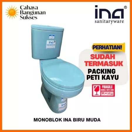 Monoblok KLOSET DUDUK OTOMATIS Warna INA TOMBOL CX-100