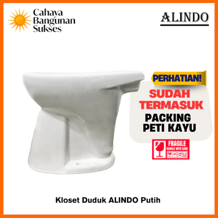 [Packing Peti Kayu] Kloset Duduk Keramik ALINDO