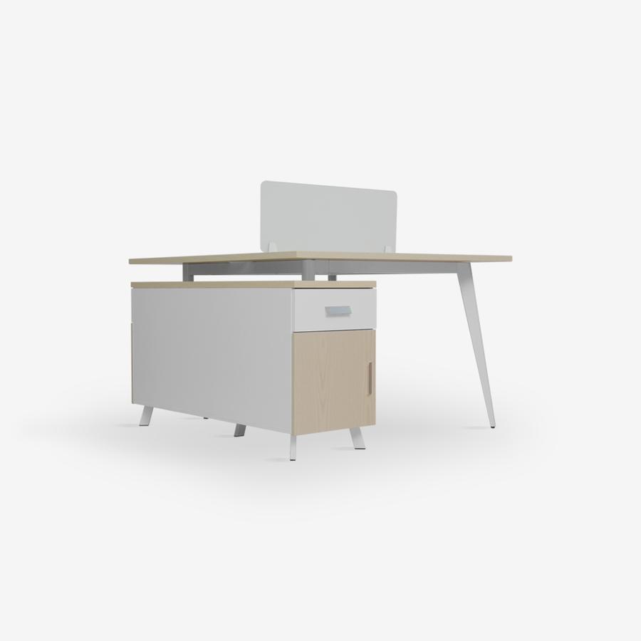 KANA Damiana - Workstation 2s with Cabinet / Meja kerja 2 Dudukan
