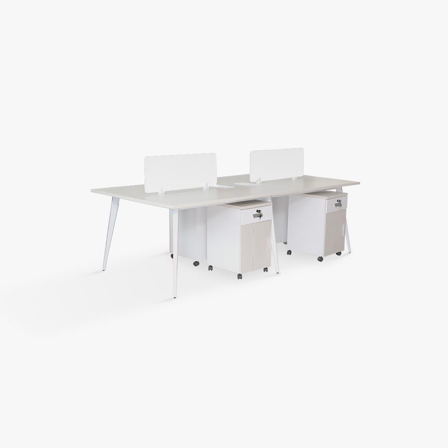 KANA Macedonia - Workstation 4s with Cabinet / Meja Kerja 4 Dudukan