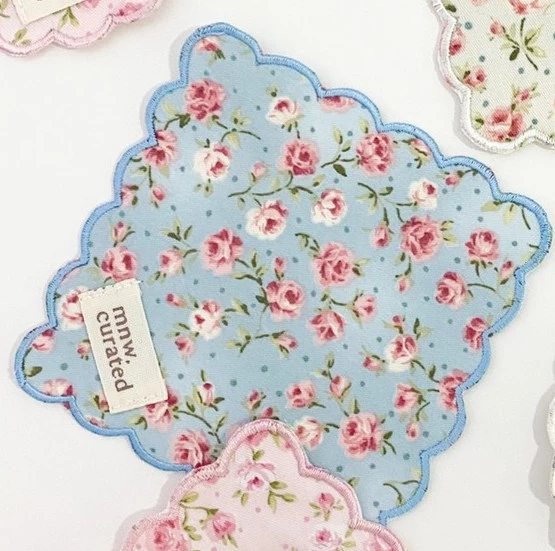Embroidery Floral Coaster by MNW.curated (alas Gelas / Tatakan Gelas Dengan Bordir)