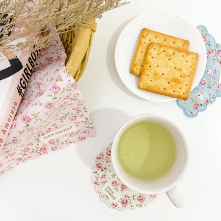 Embroidery Floral Coaster by MNW.curated (alas Gelas / Tatakan Gelas Dengan Bordir)
