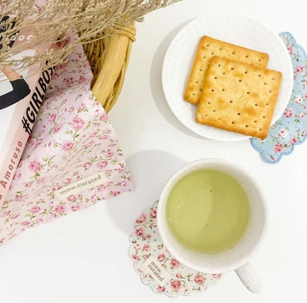 Embroidery Floral Coaster by MNW.curated (alas Gelas / Tatakan Gelas Dengan Bordir)