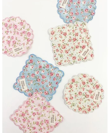 Embroidery Floral Coaster by MNW.curated (alas Gelas / Tatakan Gelas Dengan Bordir)