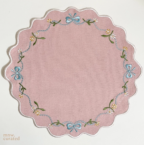 Embroidery Coquette Placemat by mnw.curated