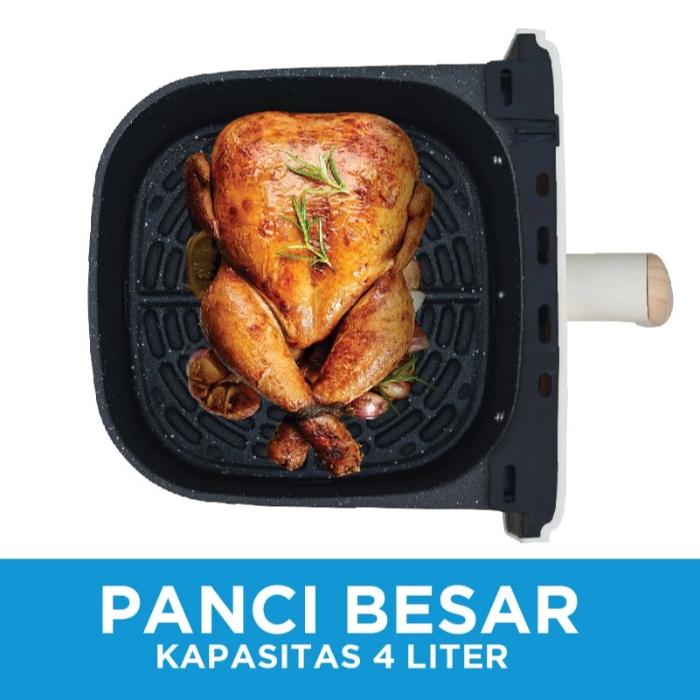 Midea Air Fryer 4L 650w Multifungsi MAD40007ADI Tanpa Minyak Untuk Goreng Panggang Dan Bakar - MAD40007ADG