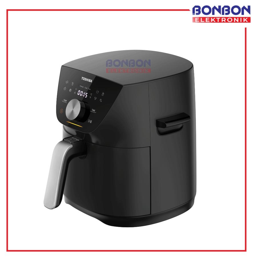 Toshiba Air Fryer 5.2 L AF-52CS1TRID(H) / AF52CS1TRID / AF 52CS1TRID Hitam 5.2 Liter 12 Preset Menu - Menu-IQ Program