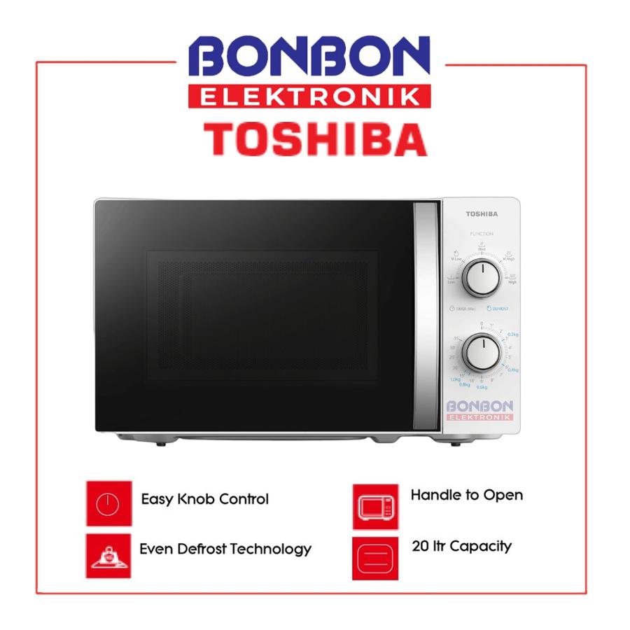 TOSHIBA Microwave 20L MWP-MM20C / MWP-MM20C(WH)-F Low Watt and 5 Power Level