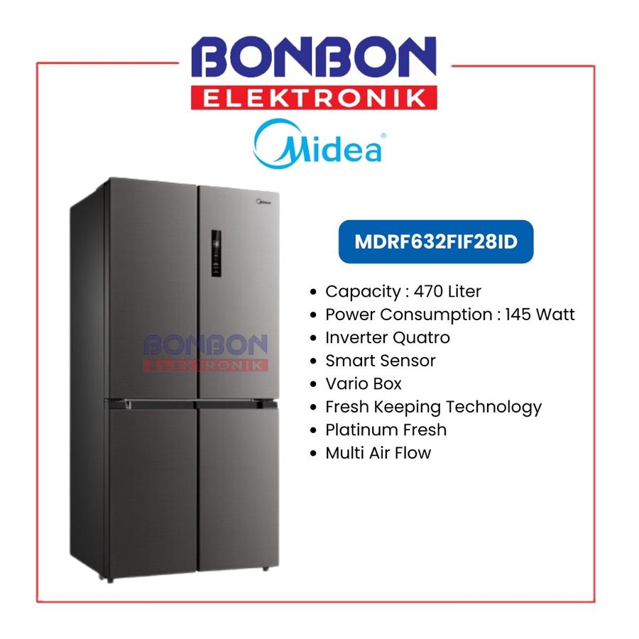MIDEA Kulkas Side by Side 470 L MDRF632FIF28ID / MDRF 632FIF 28ID 470 L