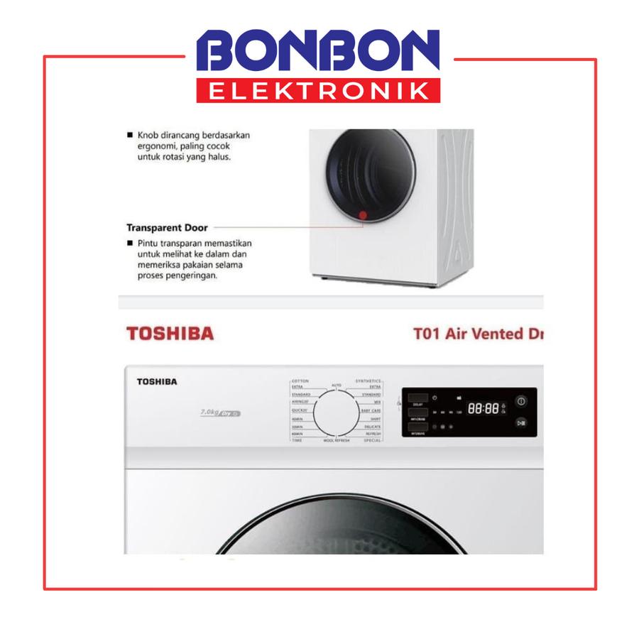 Toshiba Dryer Front Loading 8KG TD-H80SEN / TDH80SEN