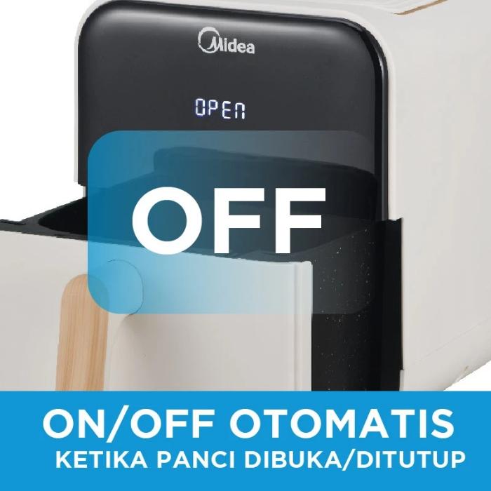 Midea Air Fryer 4L 650w Multifungsi MAD40007ADI Tanpa Minyak Untuk Goreng Panggang Dan Bakar - MAD40007ADG
