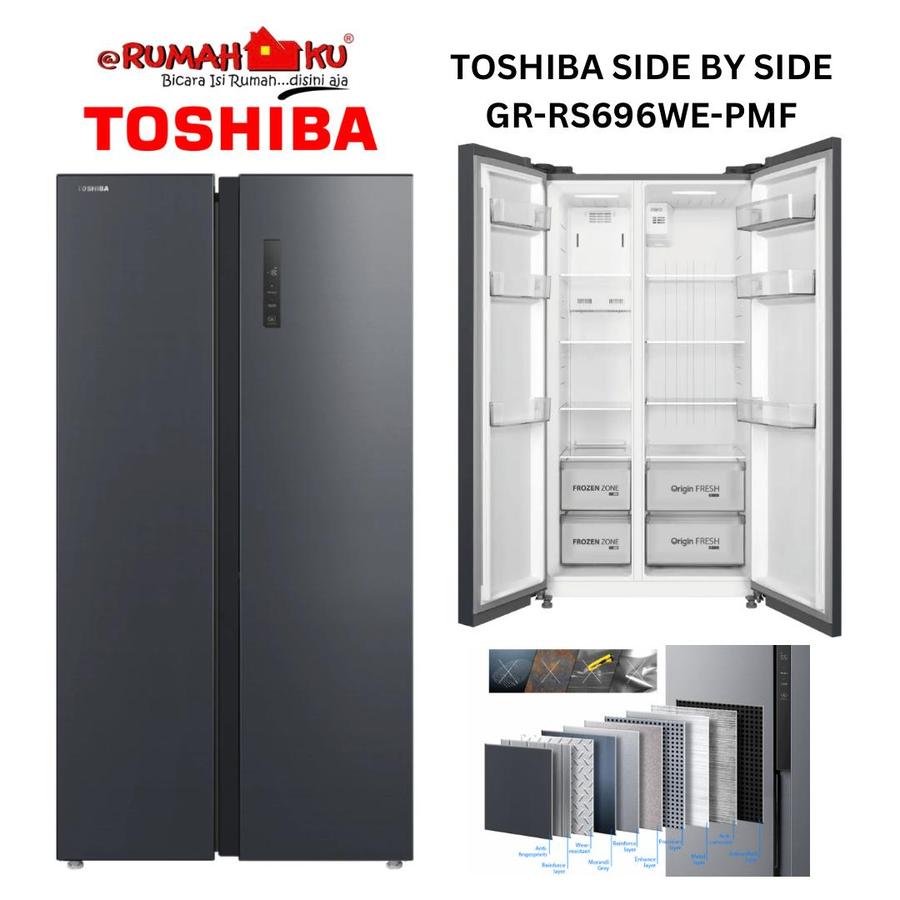 TOSHIBA GR-RS696WE-PMF(06) REFRIGERATOR SIDE BY SIDE