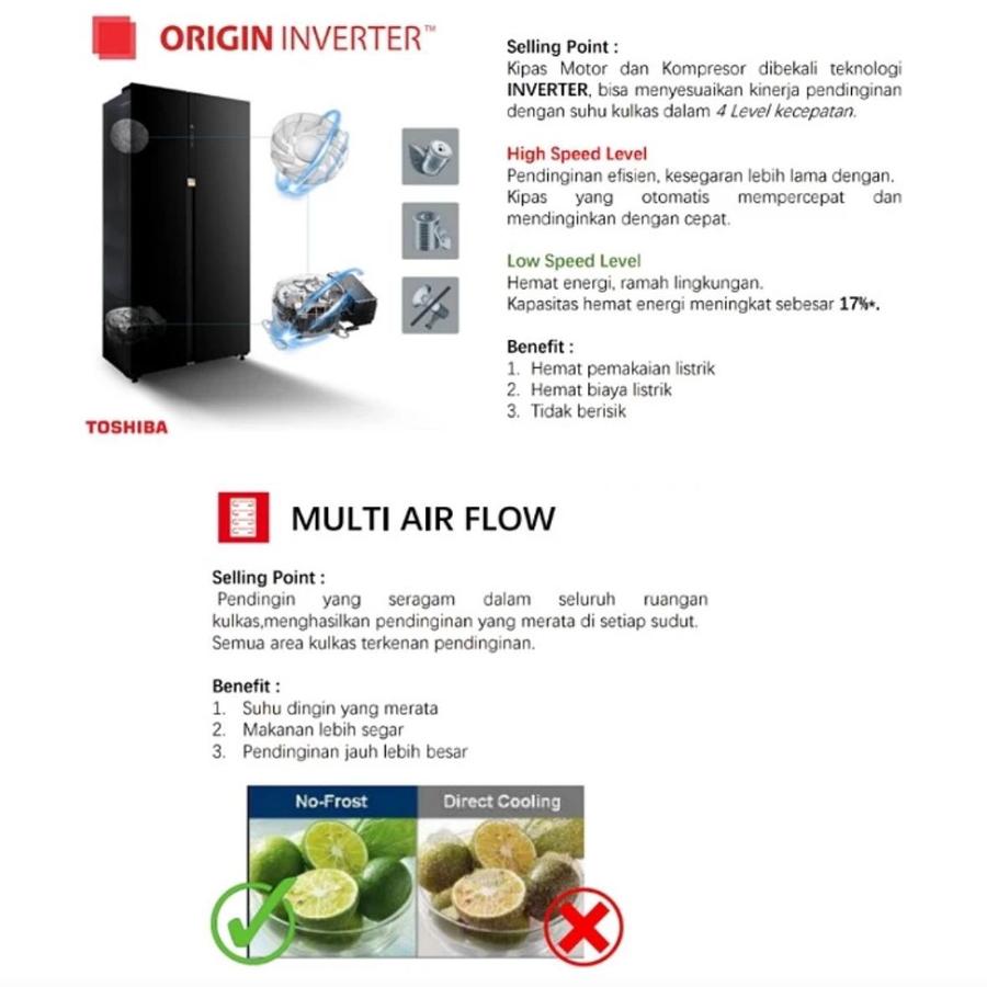 TOSHIBA GR-RS696WE-PMF(06) REFRIGERATOR SIDE BY SIDE