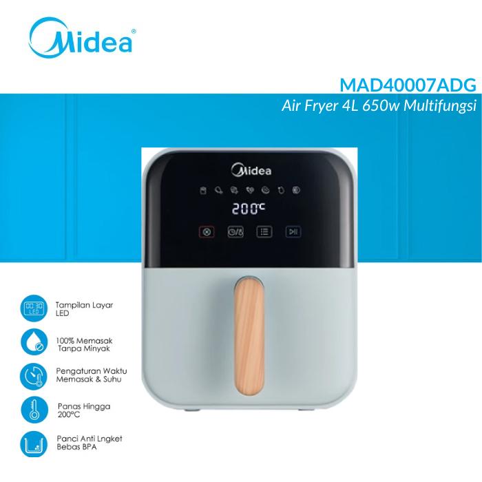 Midea Air Fryer 4L 650w Multifungsi MAD40007ADI Tanpa Minyak Untuk Goreng Panggang Dan Bakar - MAD40007ADG