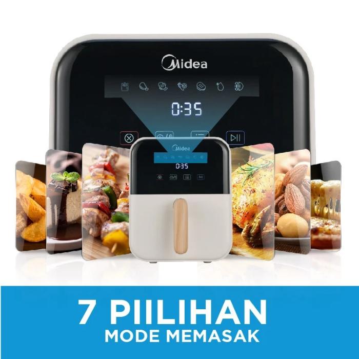 Midea Air Fryer 4L 650w Multifungsi MAD40007ADI Tanpa Minyak Untuk Goreng Panggang Dan Bakar - MAD40007ADG