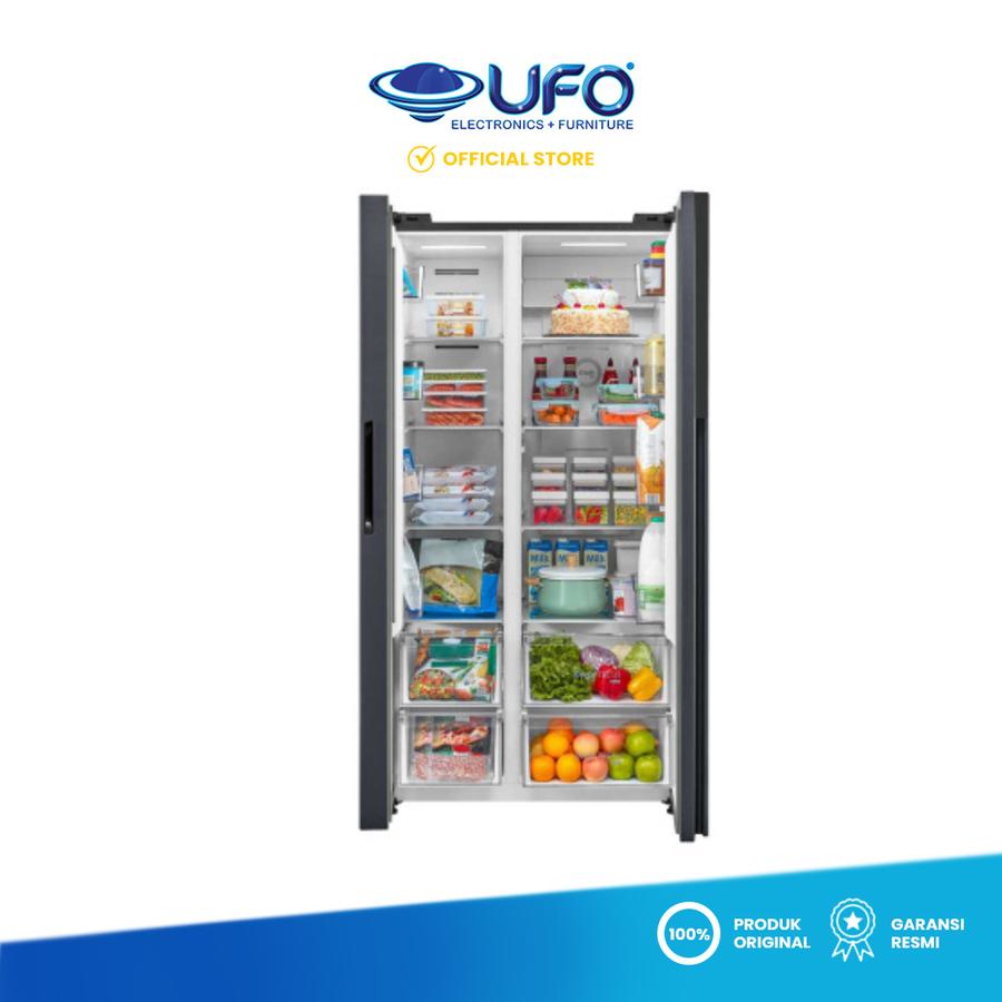 TOSHIBA KULKAS SIDE BY SIDE REFRIGERATOR GR-RS780WE-PMF(06) - 562L