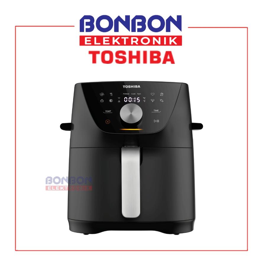 Toshiba Air Fryer 5.2 L AF-52CS1TRID(H) / AF52CS1TRID / AF 52CS1TRID Hitam 5.2 Liter 12 Preset Menu - Menu-IQ Program