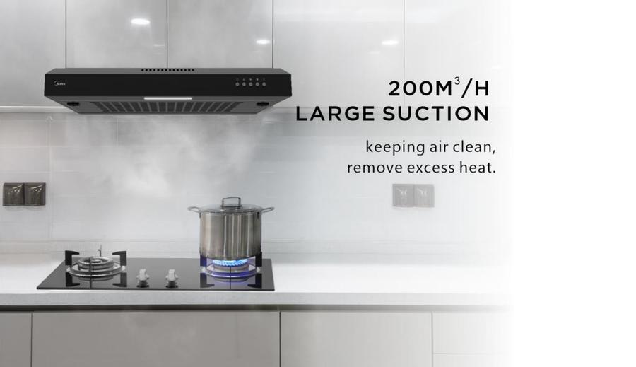 Midea Cooker Hood MCH 60MF1 B / MCH-60MF1-B (60 CM) - BLACK