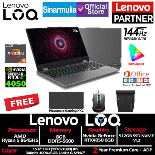 Lenovo LOQ Ryzen 5 8645HS RTX4050 512GB SSD 8GB WIN11+OHS