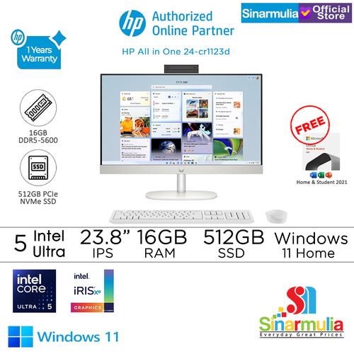 PC AIO HP 24-cr1123d Intel Ultra 5 125U 512GB SSD 16GB FHD WIN11+OHS