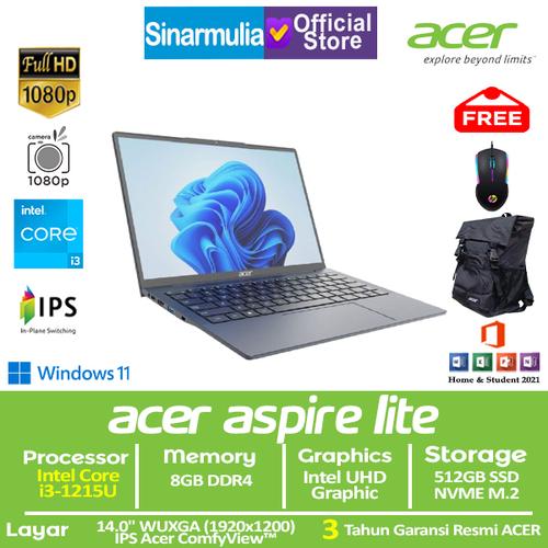 ACER Aspire Lite AL1-14M i3-1215U 512GB SSD 8GB WUXGA IPS Win11+OHS