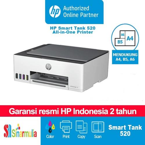 HP Smart Tank 520 All-in-One Printer print scan copy Black Paper