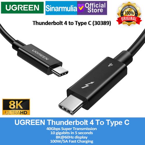 UGREEN Thunderbolt 4 to Type C male 100W 40Gbps 8K Cable 0.8m