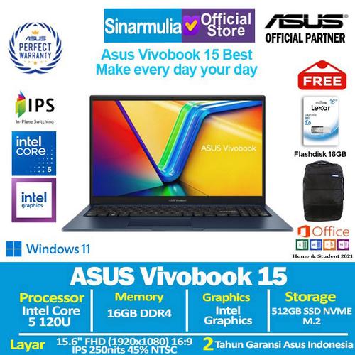 ASUS Vivobook 15 A1504VAP Core 5 120U 512GB SSD 16GB IPS Win11+OHS