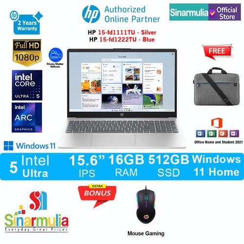 HP 15-fd1111TU/fd1222TU Intel Ultra 5 125H 512GB SSD 16GB IPS Win11+OHS