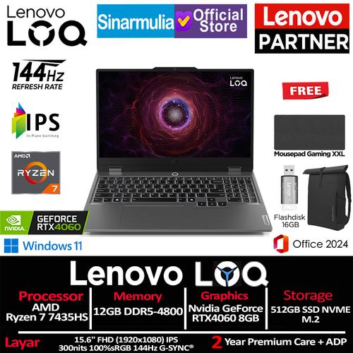 Lenovo LOQ Gaming Ryzen 7 7435HS RTX4060 512GB SSD 12GB 100%sRGB WIN11