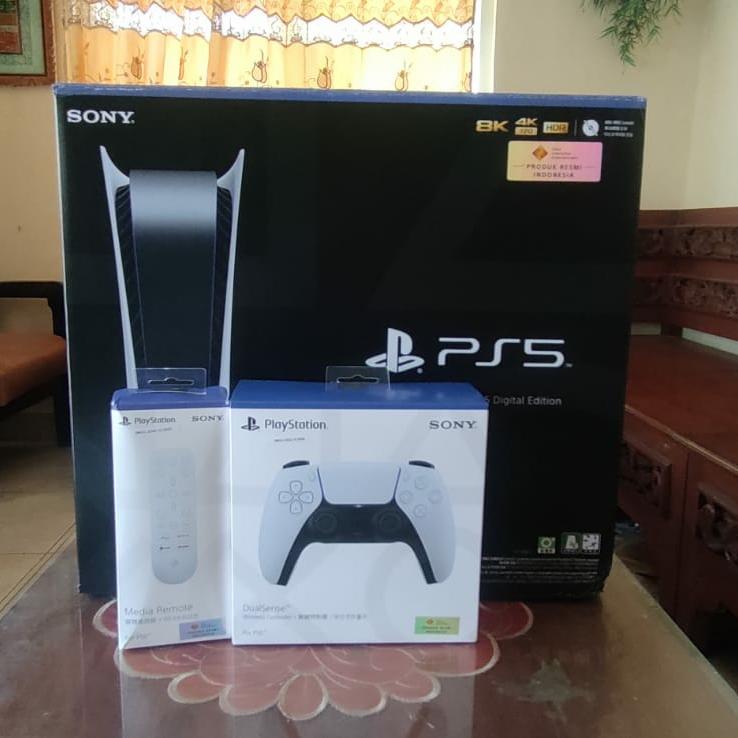 PS5 console bundle digital edition extra dualsense +media remote
