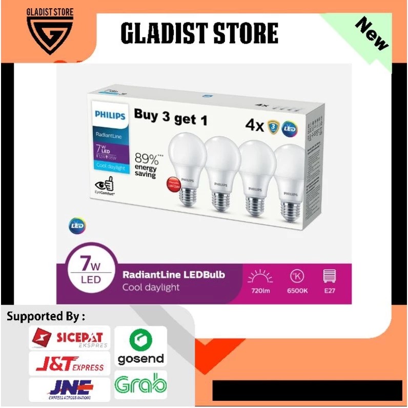 Philips RadiantLine Multipack LEDBulb 7W 6500K