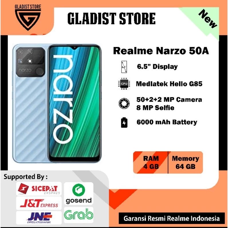 Realme Narzo 50A 4/64 GB Garansi Resmi