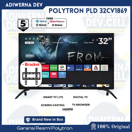 POLYTRON SMART DIGITAL TV 32 inch HD Ready PLD 32CV1869 - Garansi Resmi