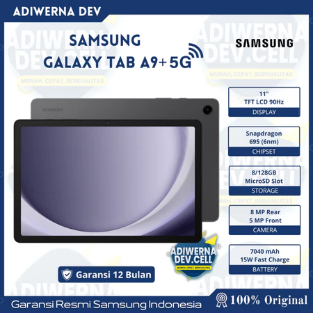 Samsung Galaxy Tab A9+ Plus 5G 8/128 GB Garansi Resmi