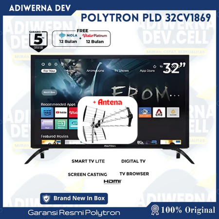 POLYTRON SMART DIGITAL TV 32 inch HD Ready PLD 32CV1869 - Garansi Resmi