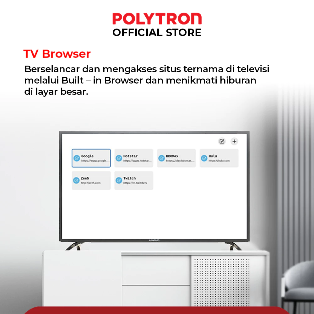 POLYTRON SMART DIGITAL TV 32 inch HD Ready PLD 32CV1869 - Garansi Resmi
