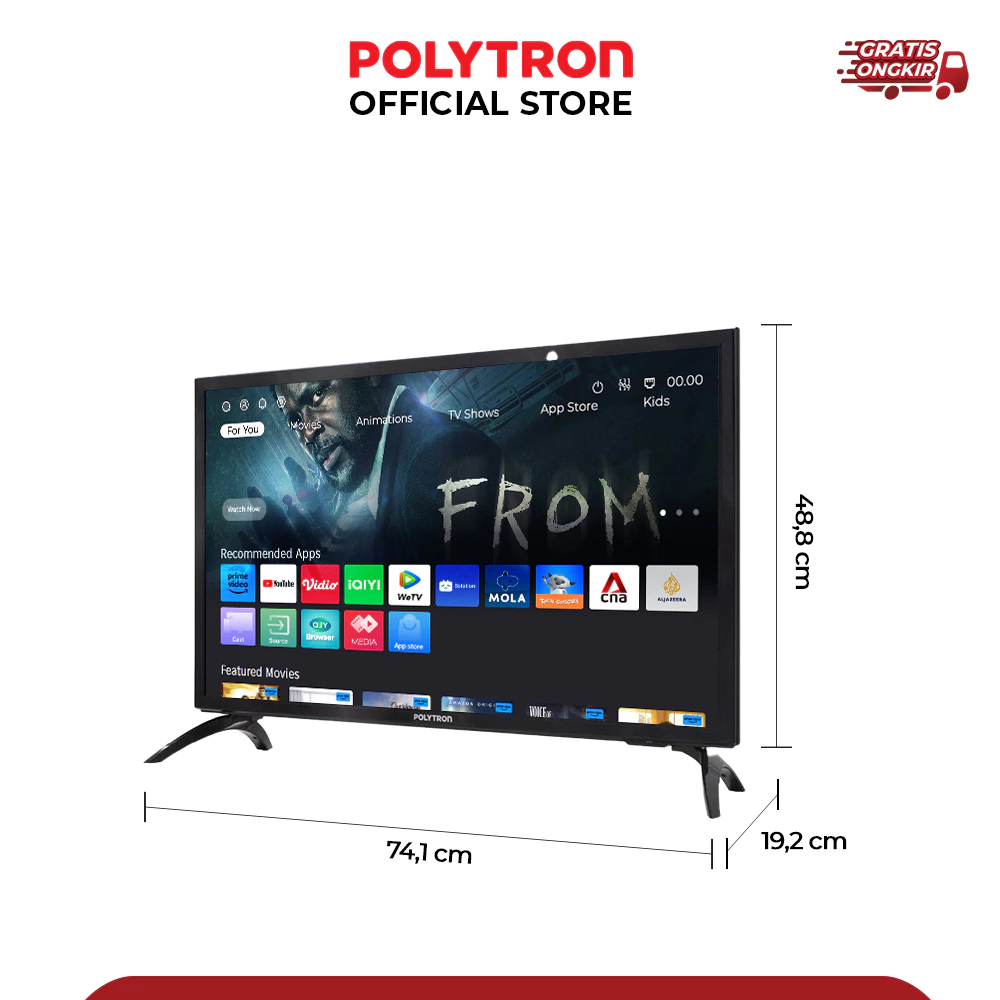 POLYTRON SMART DIGITAL TV 32 inch HD Ready PLD 32CV1869 - Garansi Resmi